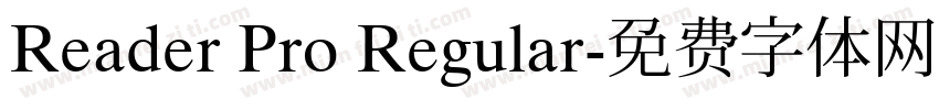 Reader Pro Regular字体转换